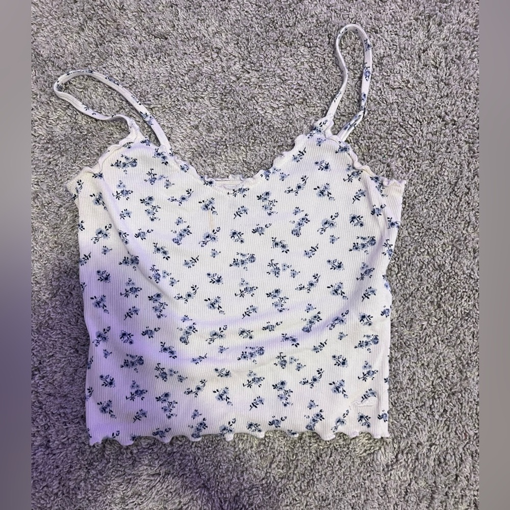 White floral tank